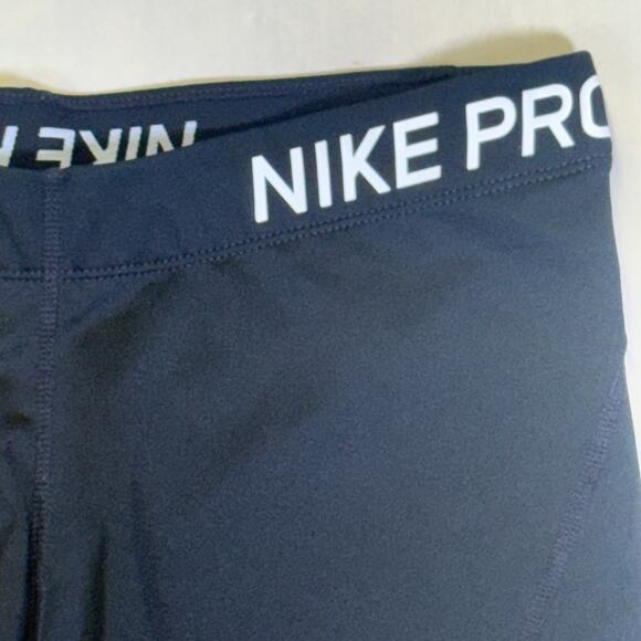 nike pro women's dri-fit black training compresion biker shorts size L - Picture 8 of 14